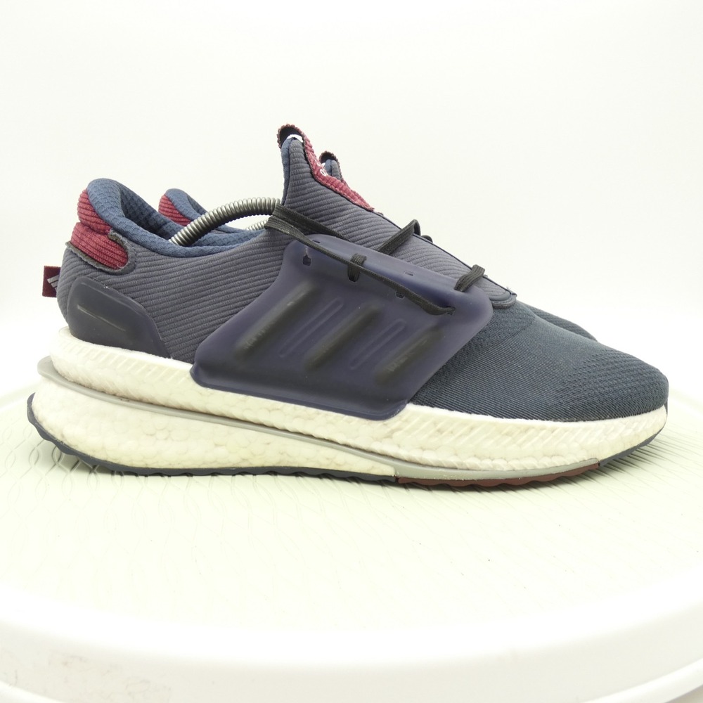 Adidas x_Plrboost Mens US 11 Running Shoes Gray Blue Lace Up Athletic Sneakers